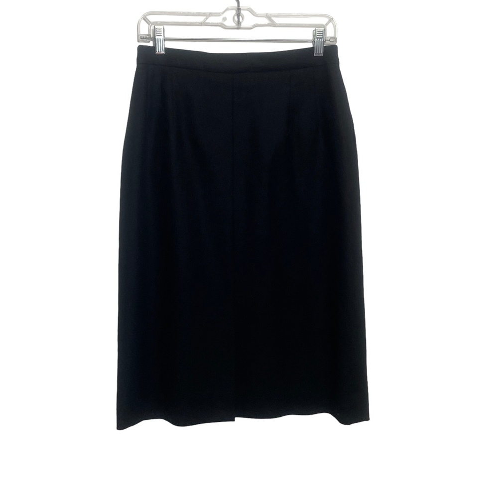 Pendleton Petite 12 Black Skirt Pencil 100% Wool Lined Pockets - Picture 5 of 5